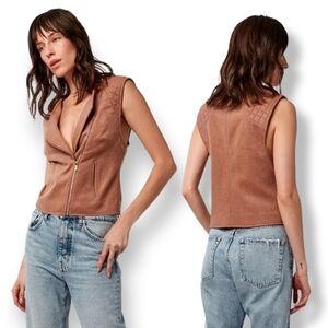 AS by DF deal breaker wool/cashmere moto vest size M